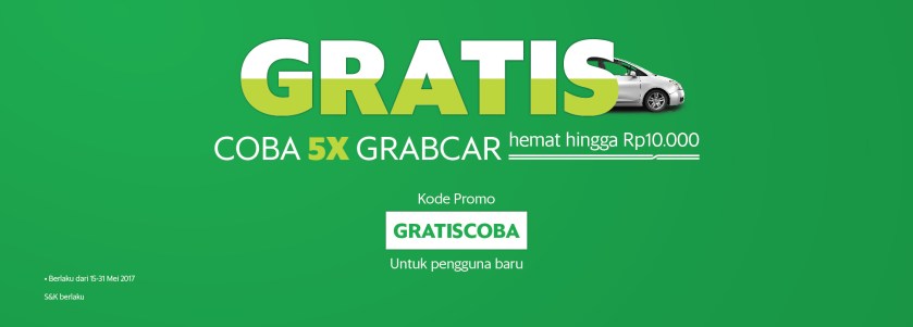 grabcar gratis pengguna baru